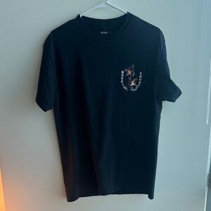 Fashion Nova Black Tee with Red Graphic